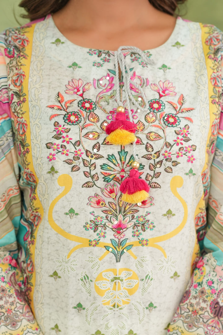 Baga Hibis Printed Cotton Lawn Suit Set