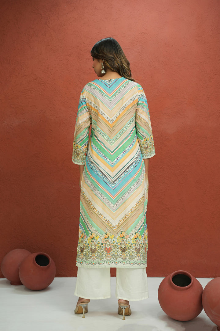 Baga Fern Printed Cotton Lawn Suit Set