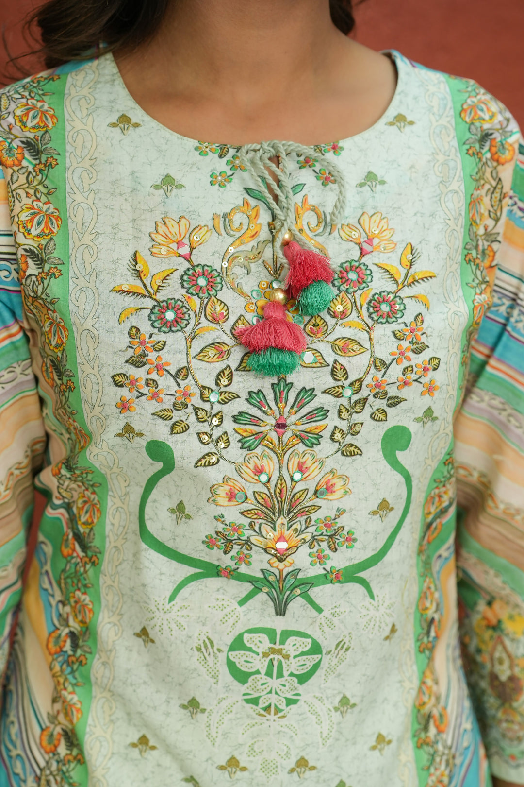 Baga Fern Printed Cotton Lawn Suit Set