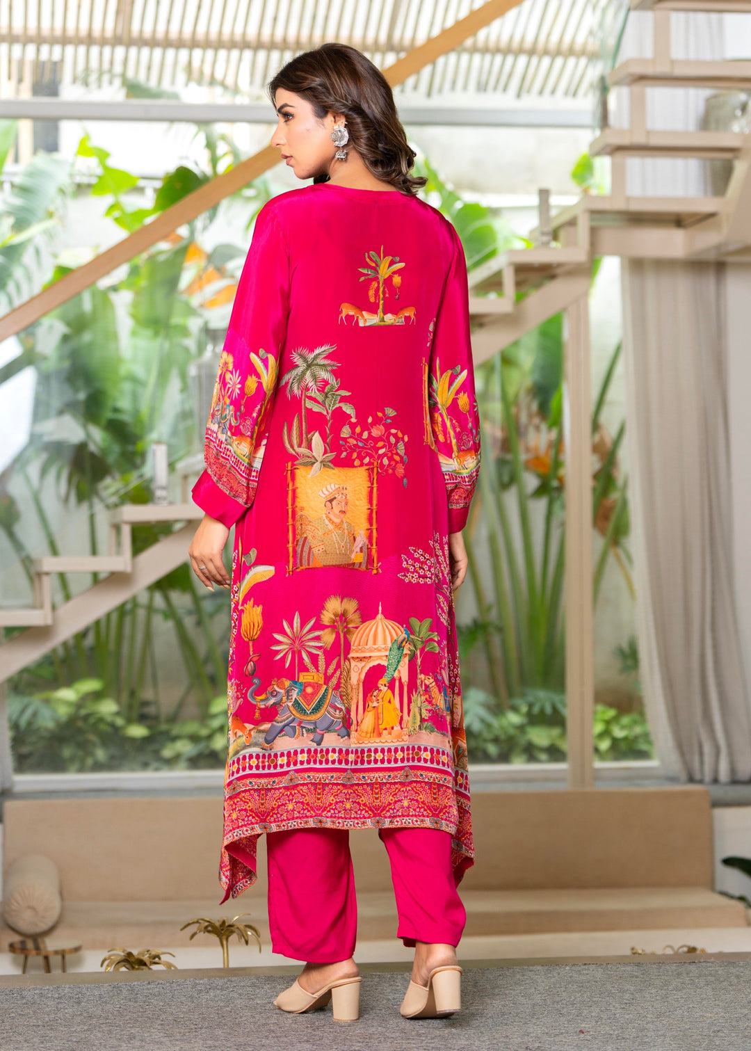 Maurya Vermillion Printed Kurta Pant Set