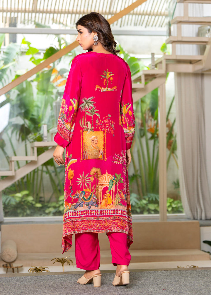 Maurya Vermillion Printed Kurta Pant Set