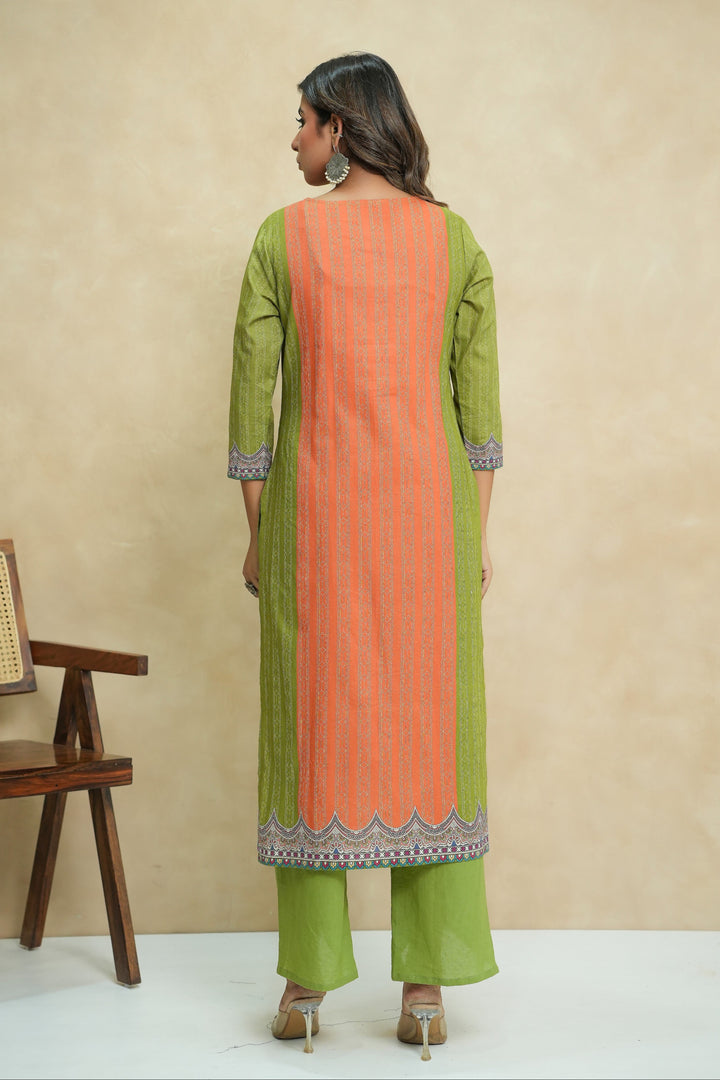Baga apricot cotton suit set