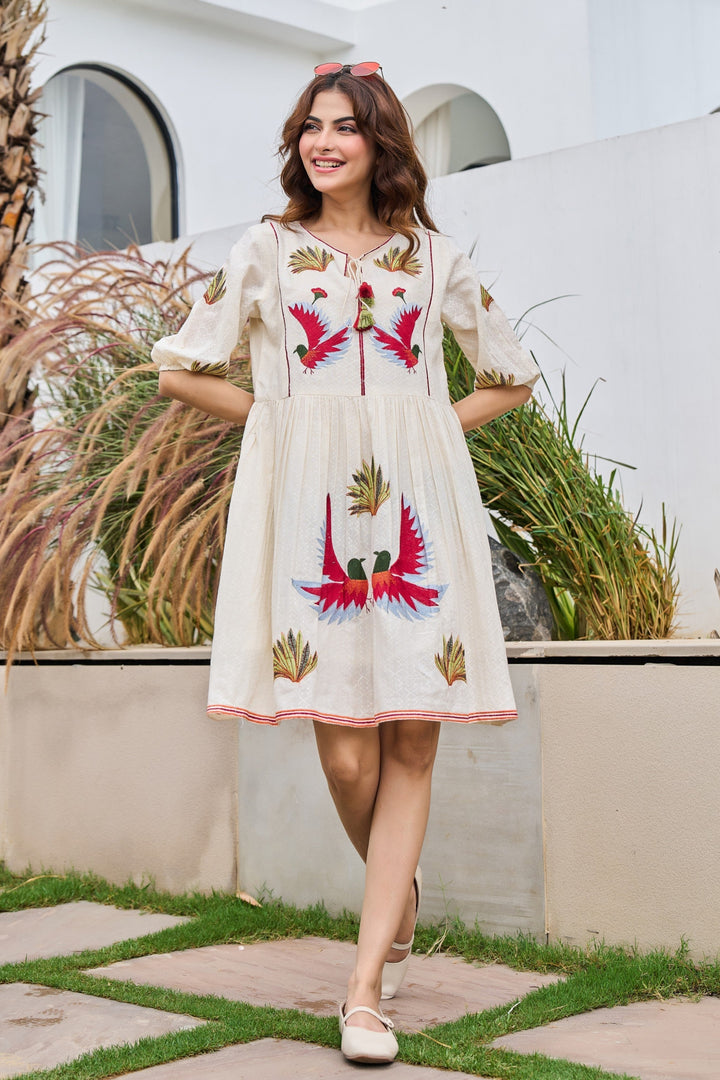 Tiara Frost Embroidery dress