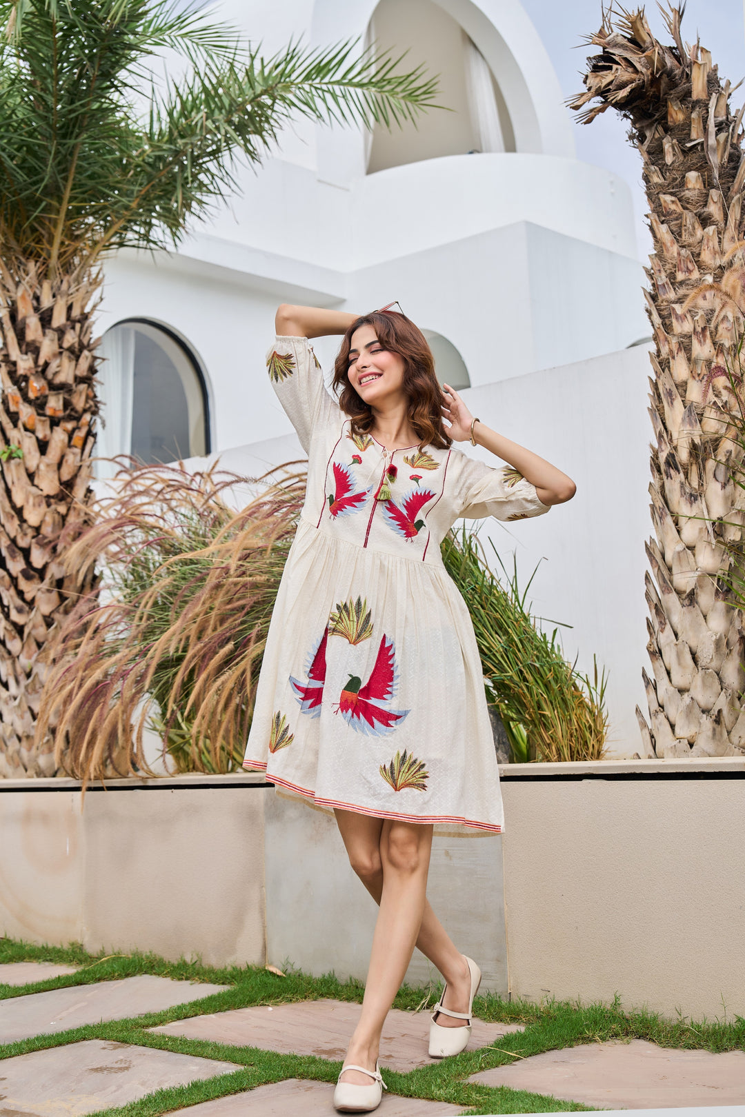 Tiara Frost Embroidery dress