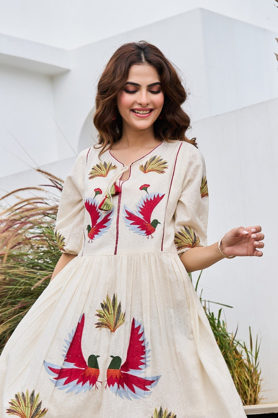 Tiara Frost Embroidery dress