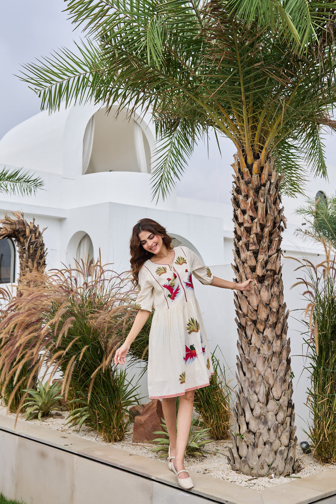 Tiara Frost Embroidery dress