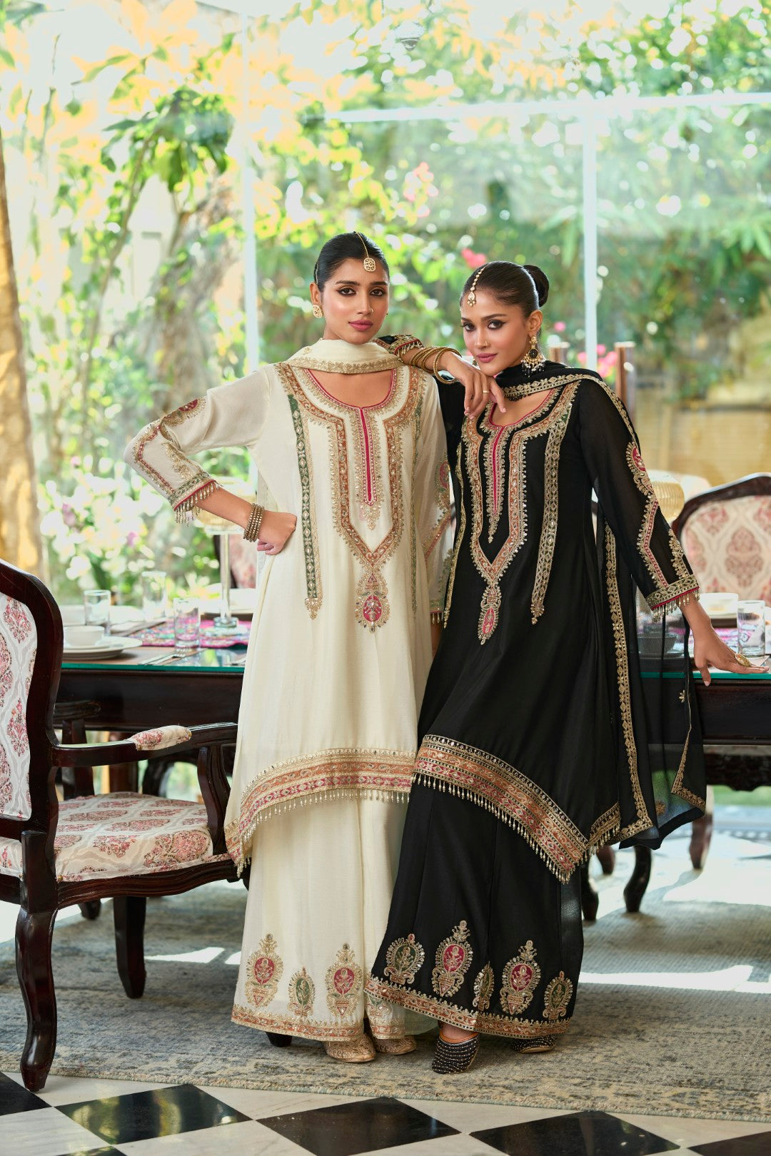 Ankisha Onyx Full Work Heavy Gharara set