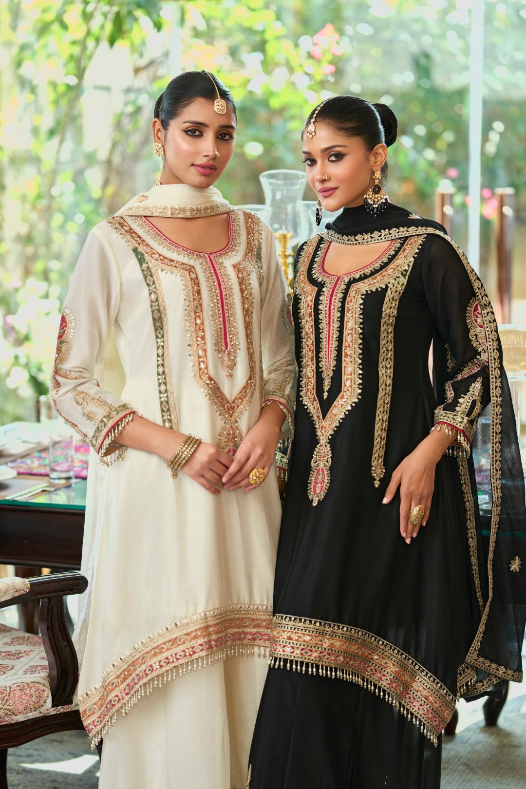 Ankisha Onyx Full Work Heavy Gharara set