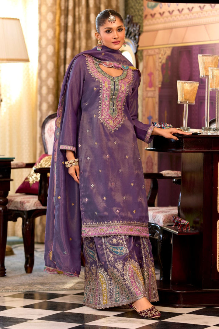 Garja orchid full work gharara set