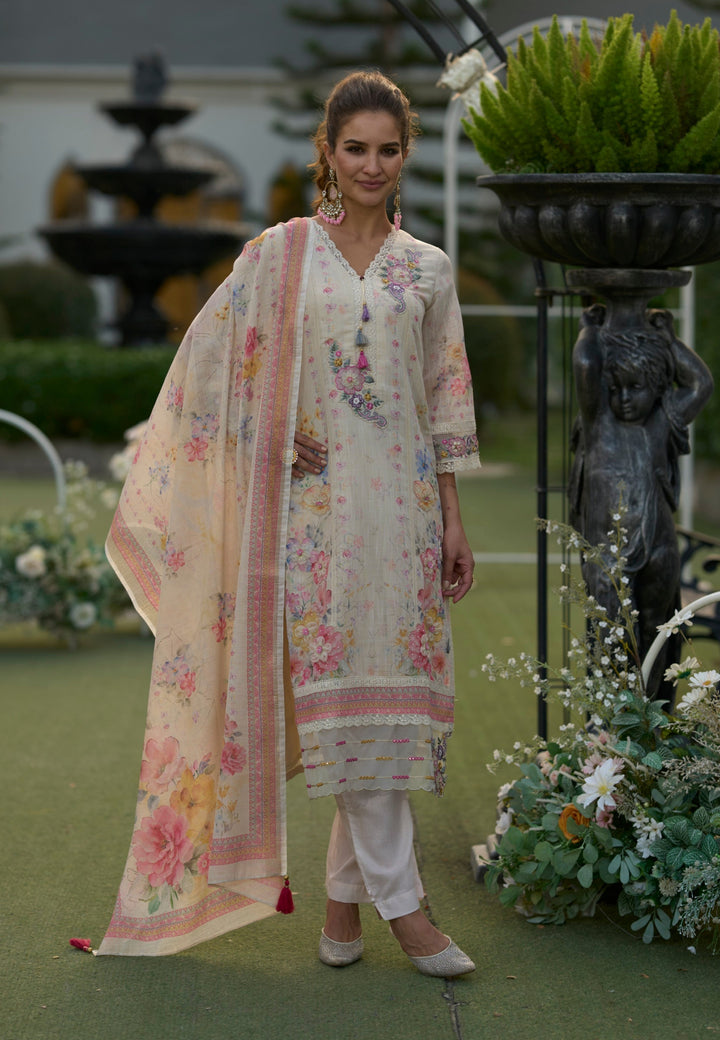 Mariam Pearl embroidery Lawn Suit Set