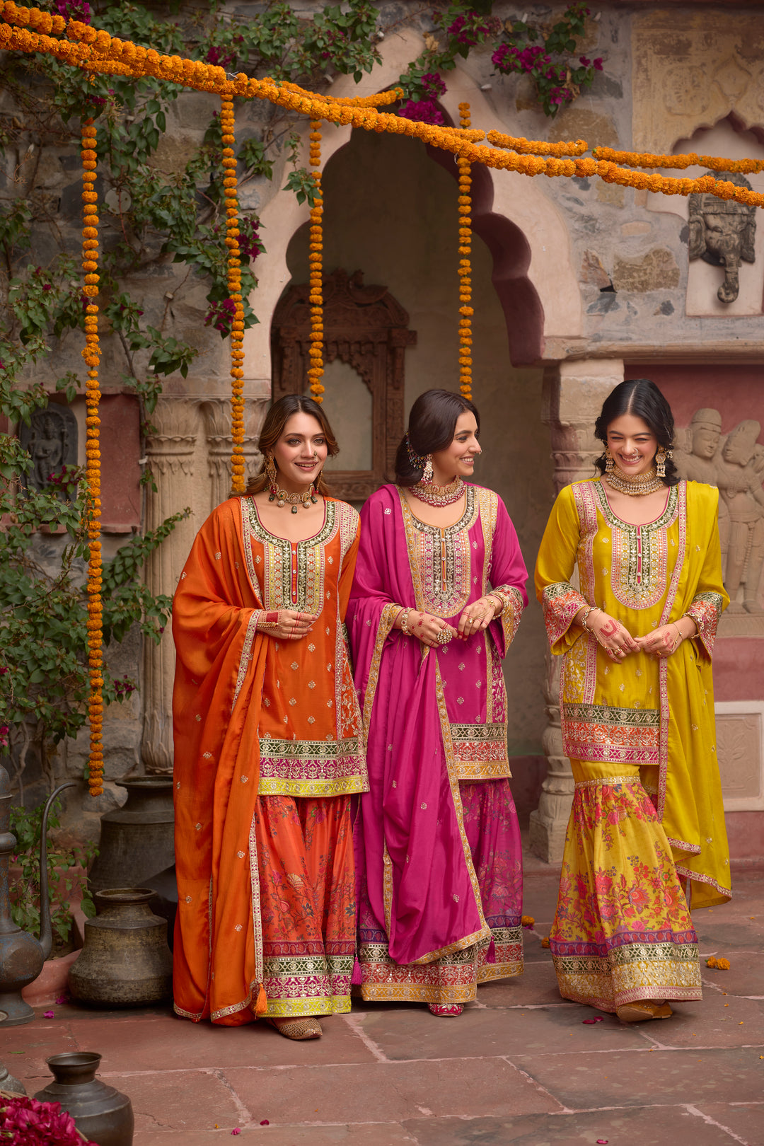 Sarang Kesari Full Work Heavy Work Premium Suit Set