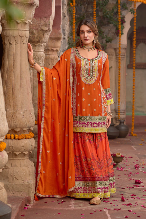 Sarang Kesari Full Work Heavy Work Premium Suit Set