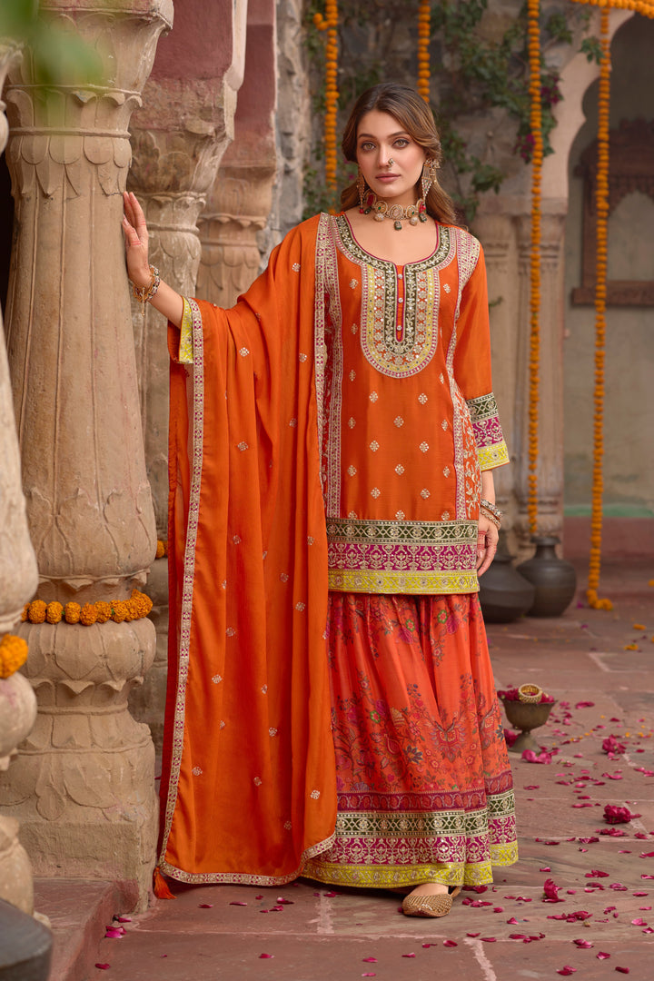 Sarang Kesari Full Work Heavy Work Premium Suit Set