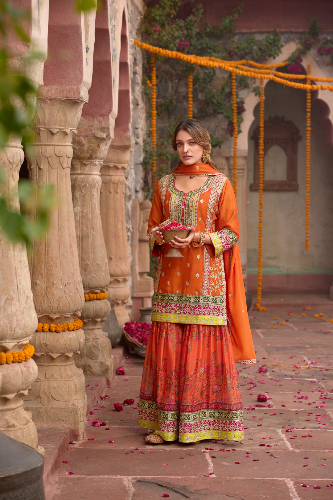 Sarang Kesari Full Work Heavy Work Premium Suit Set