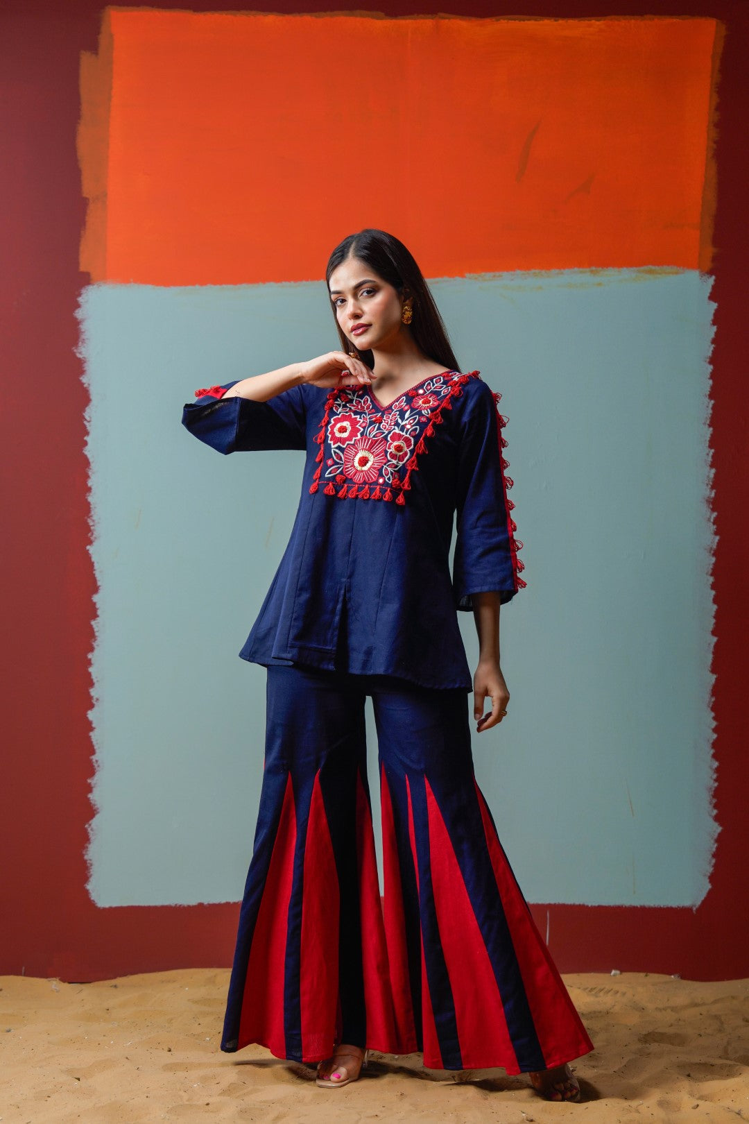Tatva Azure Cotton Co-ord Set