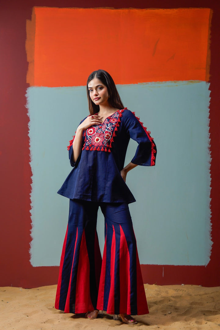 Tatva Azure Cotton Co-ord Set