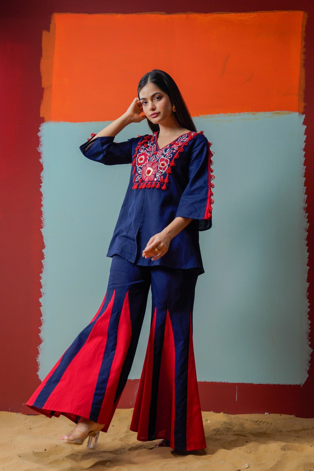 Tatva Azure Cotton Co-ord Set
