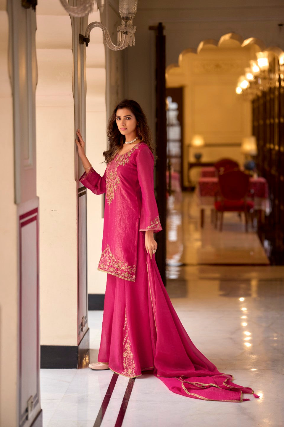 Garcha rouge full work suit set