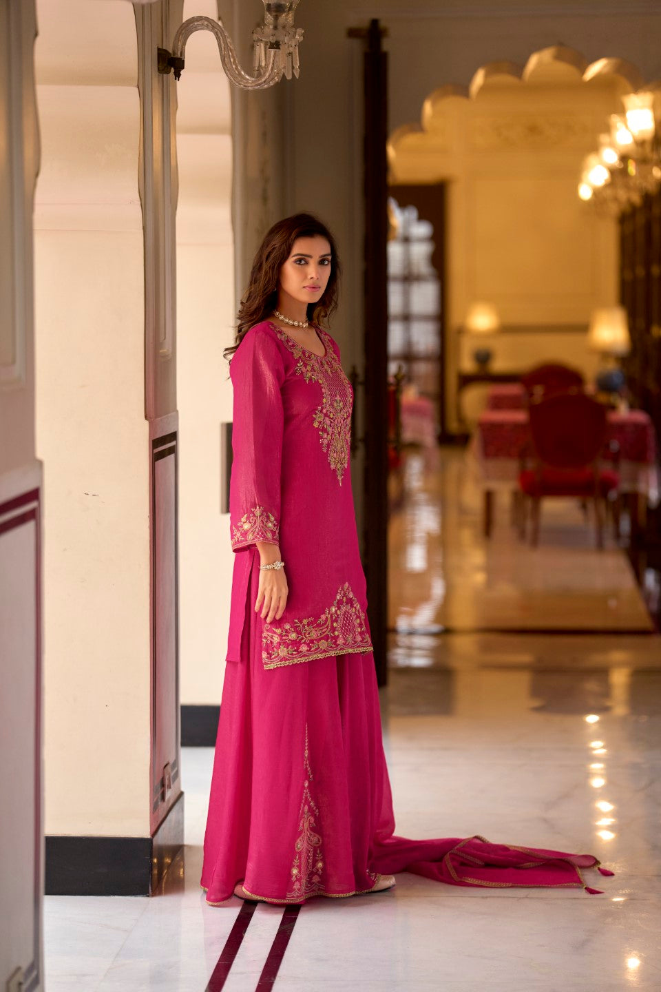 Garcha rouge full work suit set