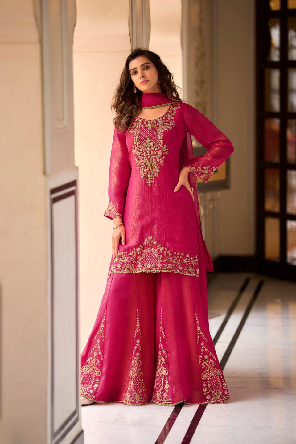 Garcha rouge full work suit set