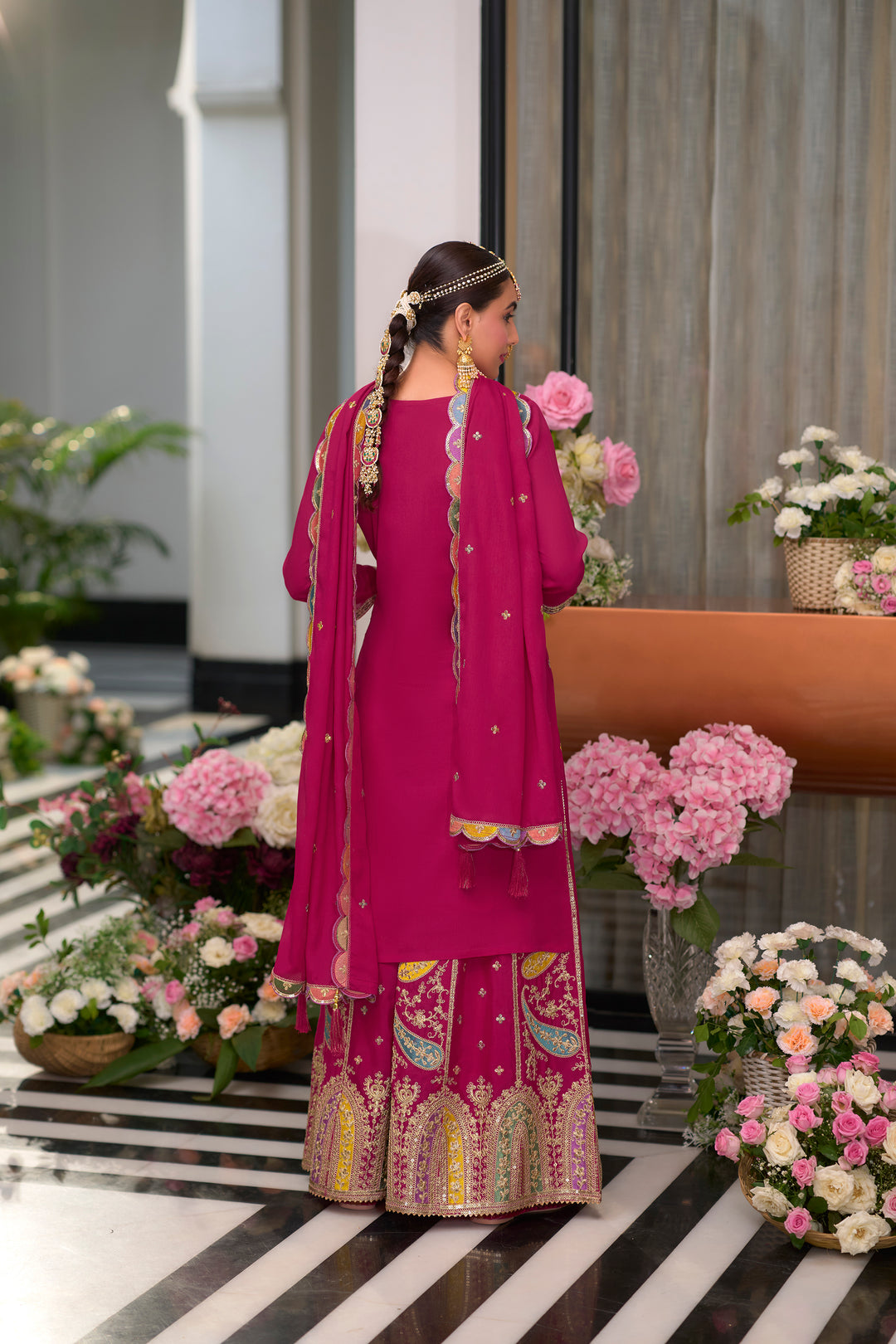 Garja Rose Full Heavy Work Gharara Suit Set