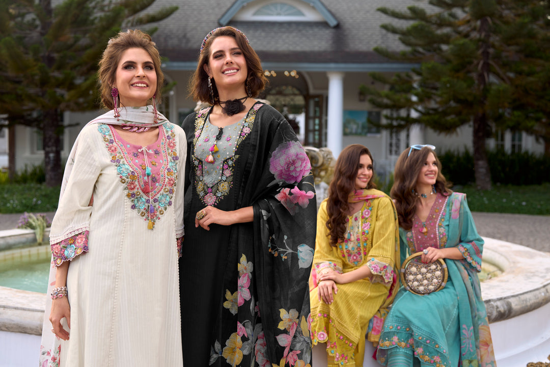 Akya Jade Embroidery Cotton Suit Set