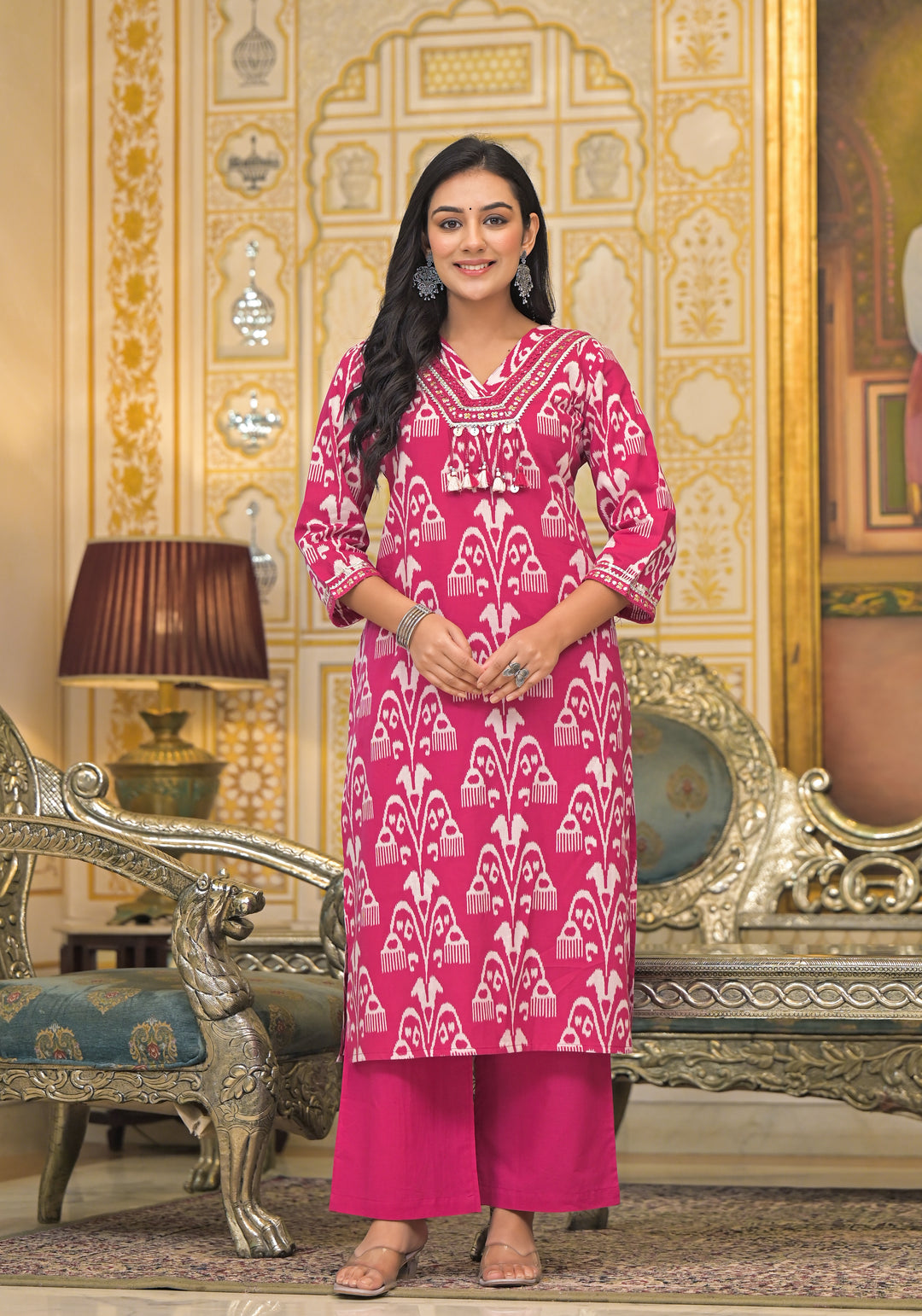Hiya Rose Cotton Suit set