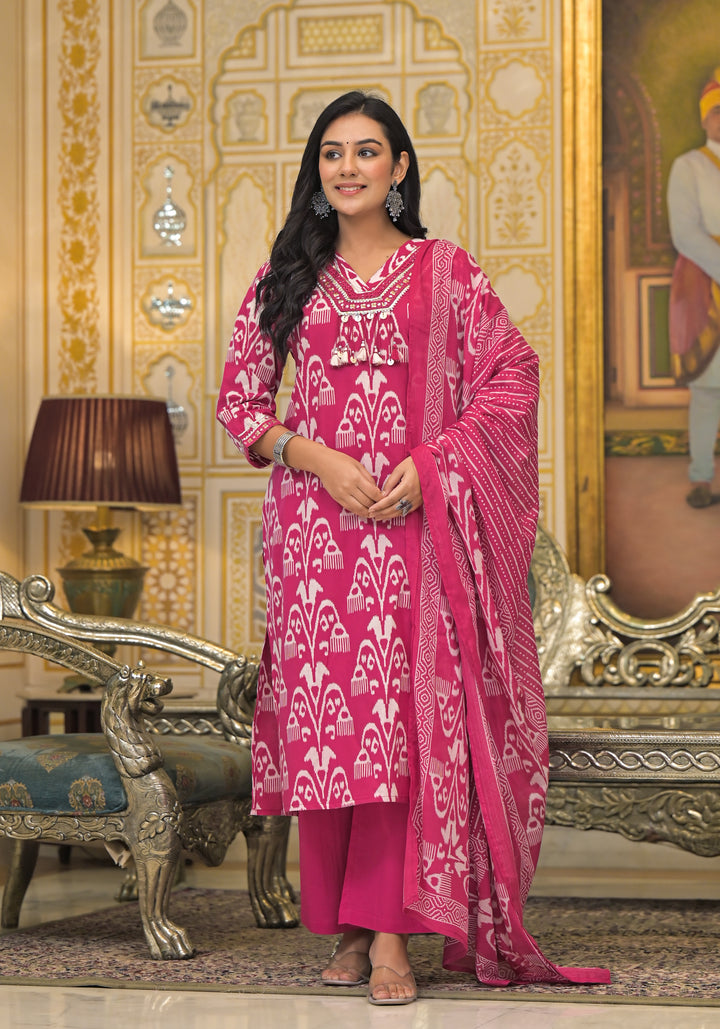 Hiya Rose Cotton Suit set