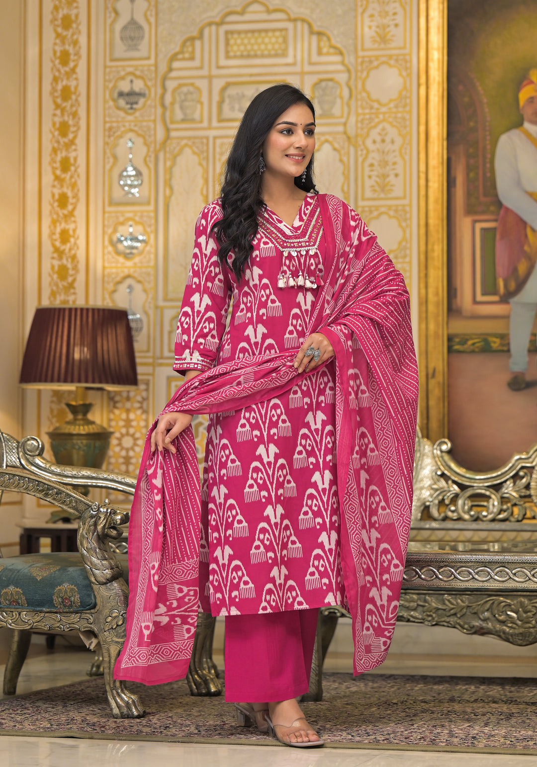 Hiya Rose Cotton Suit set
