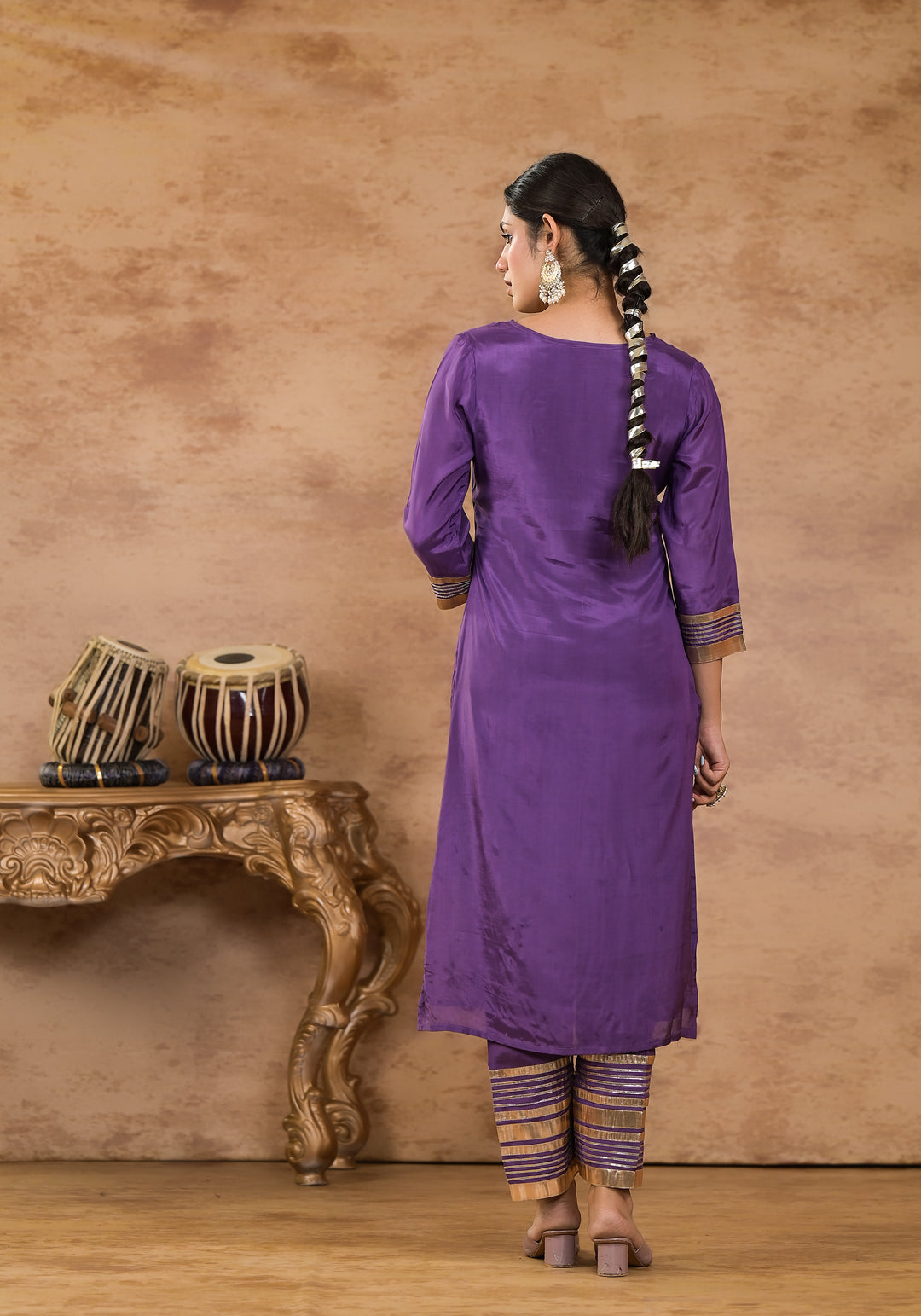 Chanda purple Work Suit Set