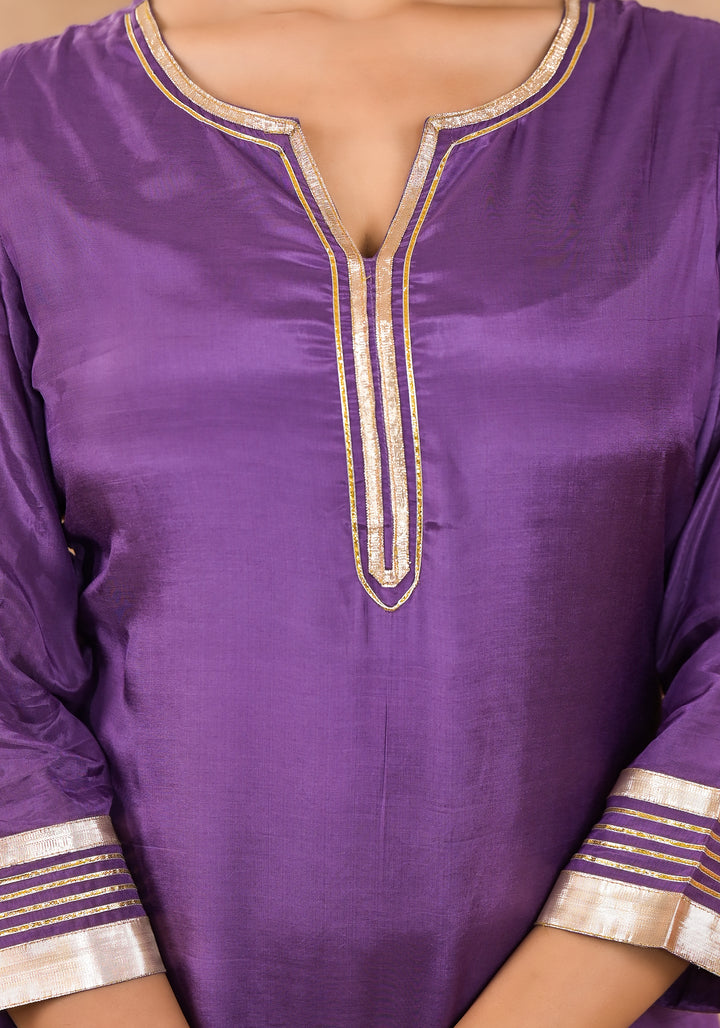 Chanda purple Work Suit Set