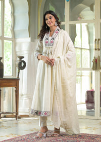 Rajhans Pearl Anarkali Premium Pure Cotton Suit set