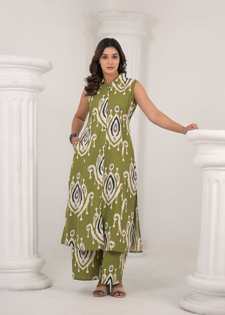 ITI FERN COTTON KURTA PANT SET