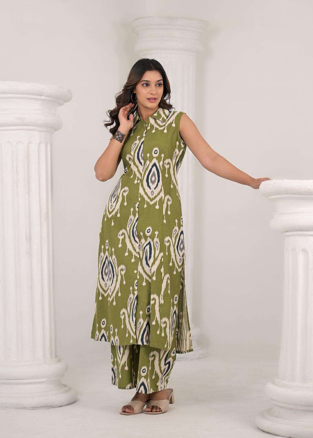 ITI FERN COTTON KURTA PANT SET