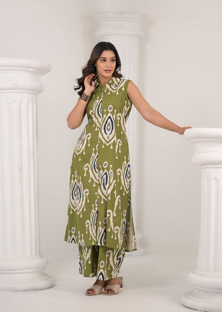ITI FERN COTTON KURTA PANT SET