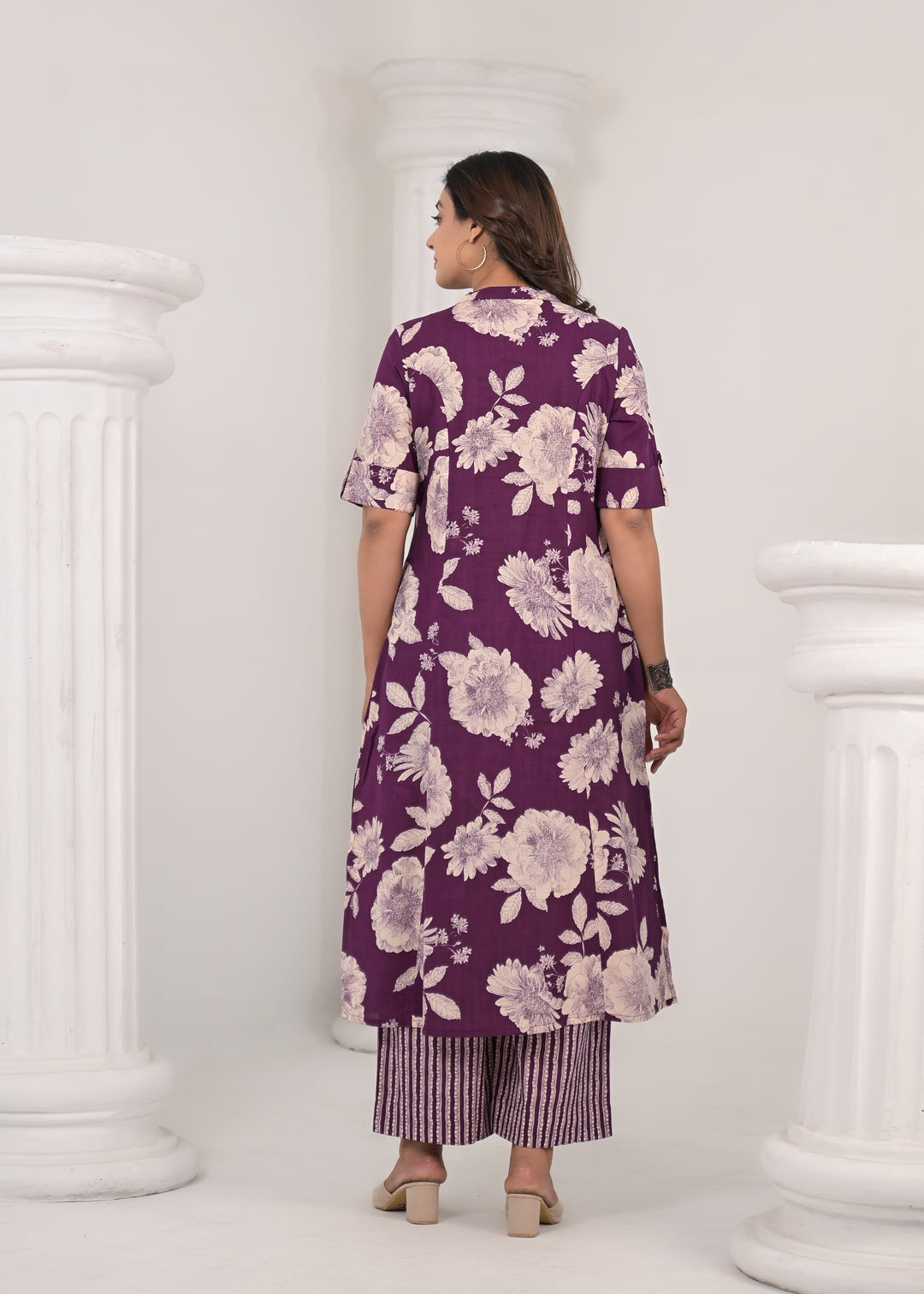 SNEHA ORCHID COTTON KURTA PANT SET