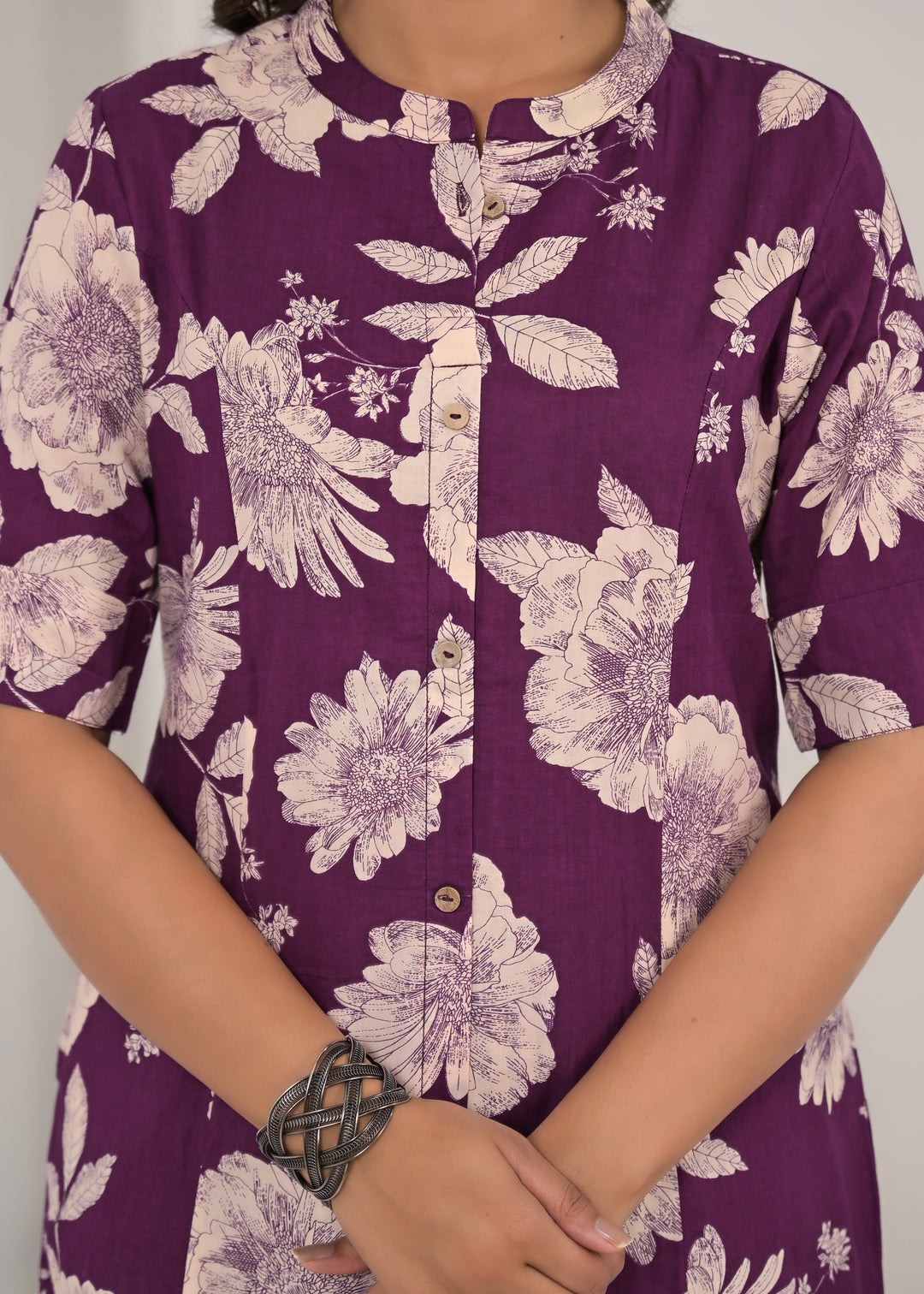 SNEHA ORCHID COTTON KURTA PANT SET