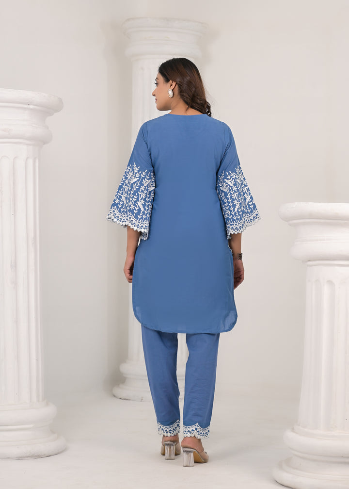 Lipika Lapis Embroidered Cotton Co-ord set