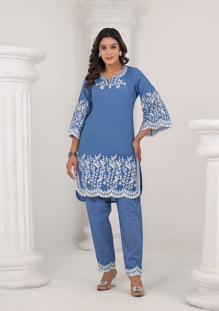 Lipika Lapis Embroidered Cotton Co-ord set