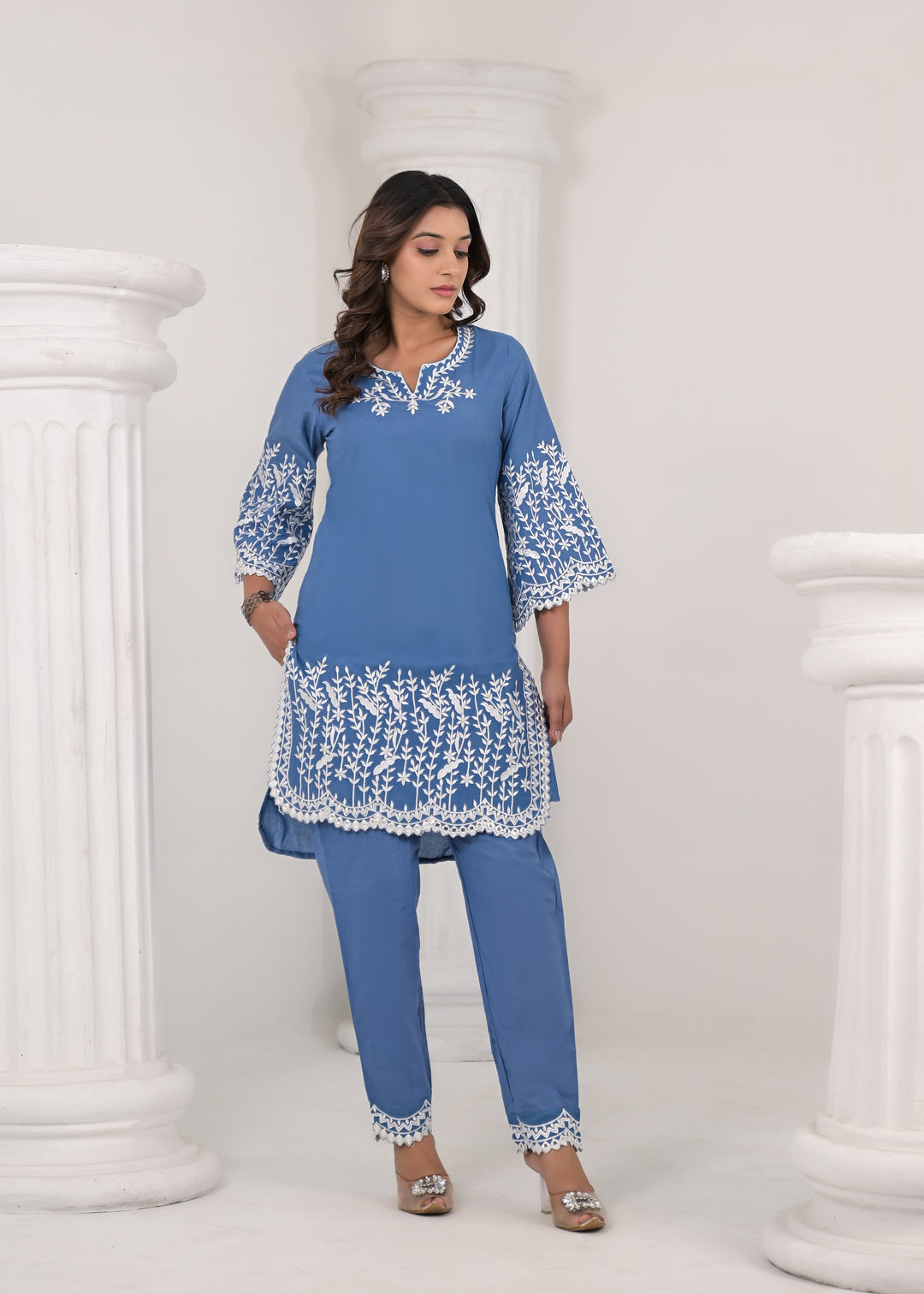 Lipika Lapis Embroidered Cotton Co-ord set