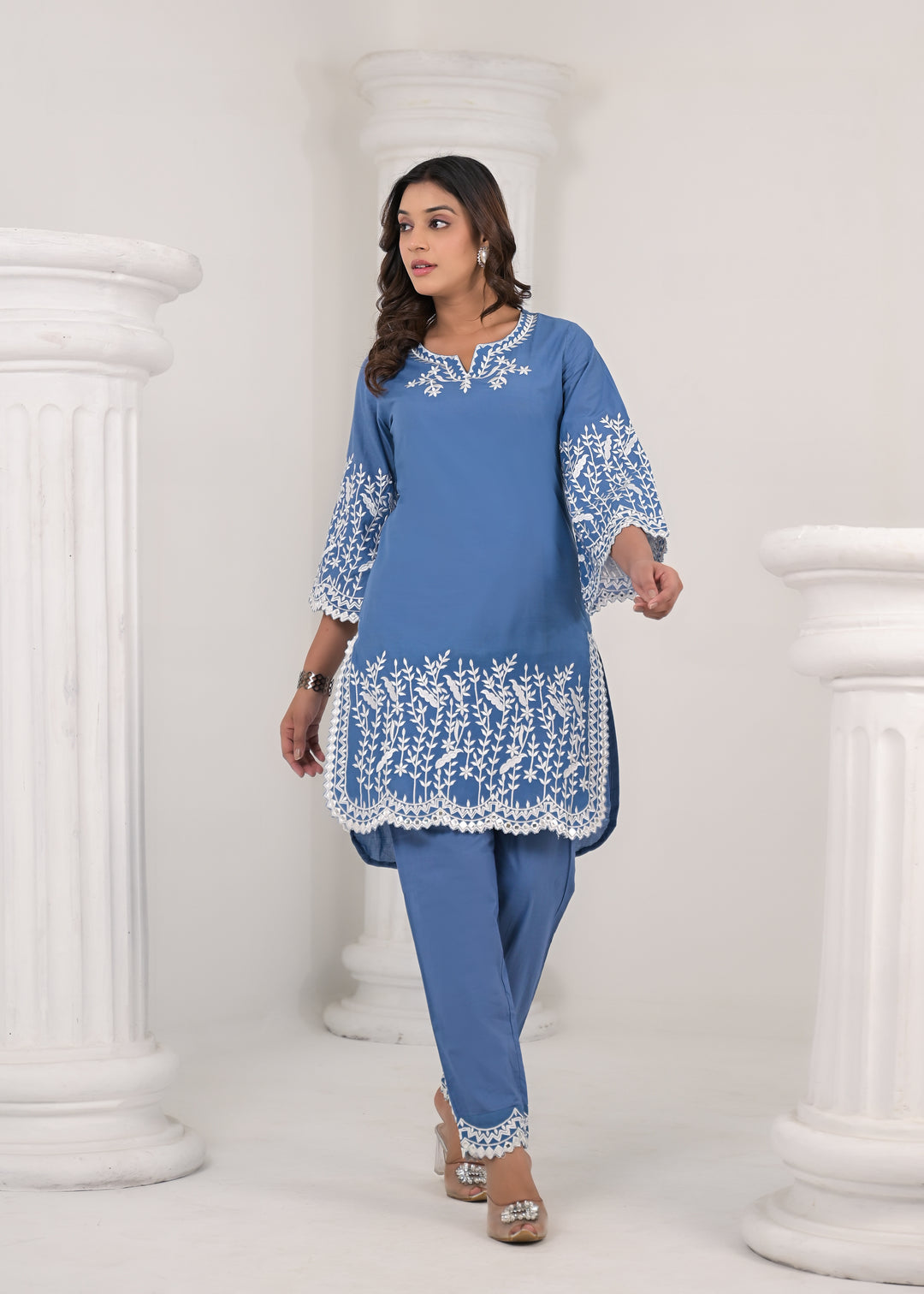 Lipika Lapis Embroidered Cotton Co-ord set
