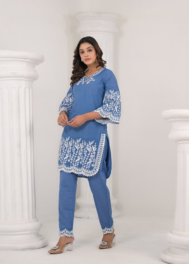 Lipika Lapis Embroidered Cotton Co-ord set