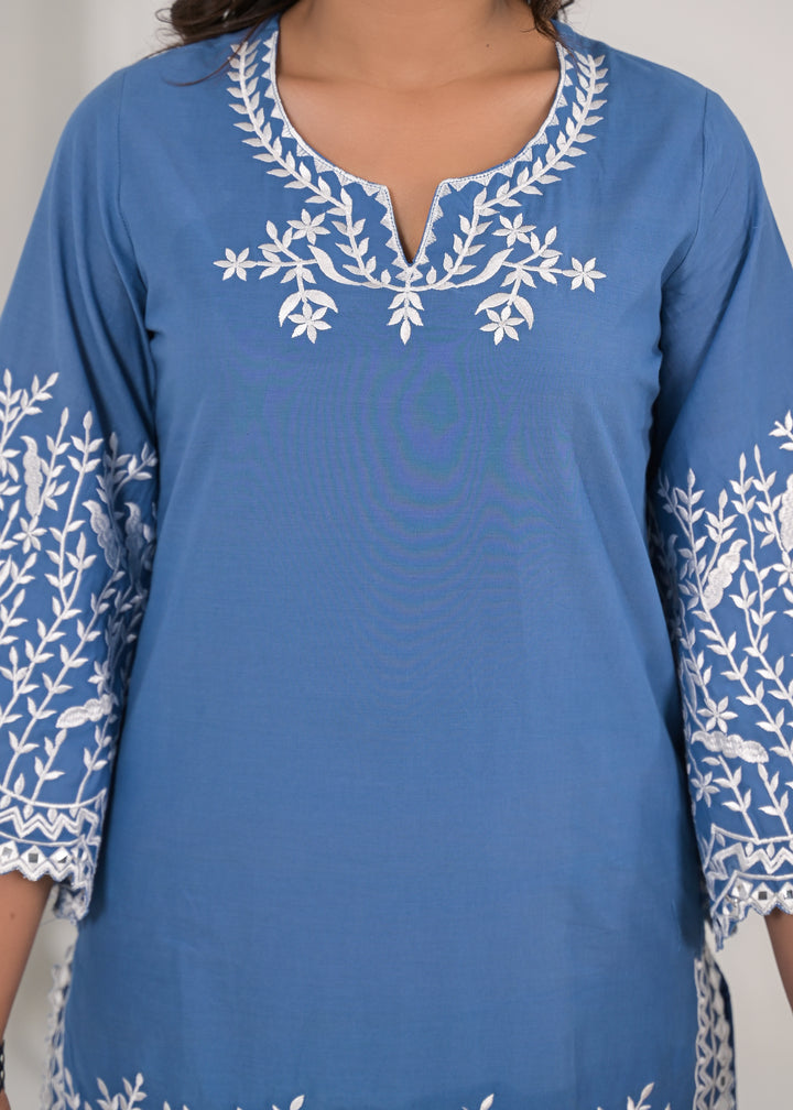 Lipika Lapis Embroidered Cotton Co-ord set