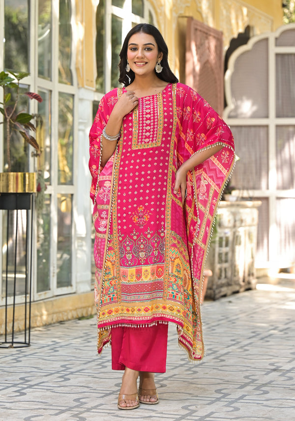 Mehna  Punch Full Heavy Work Kaftan Pant Set