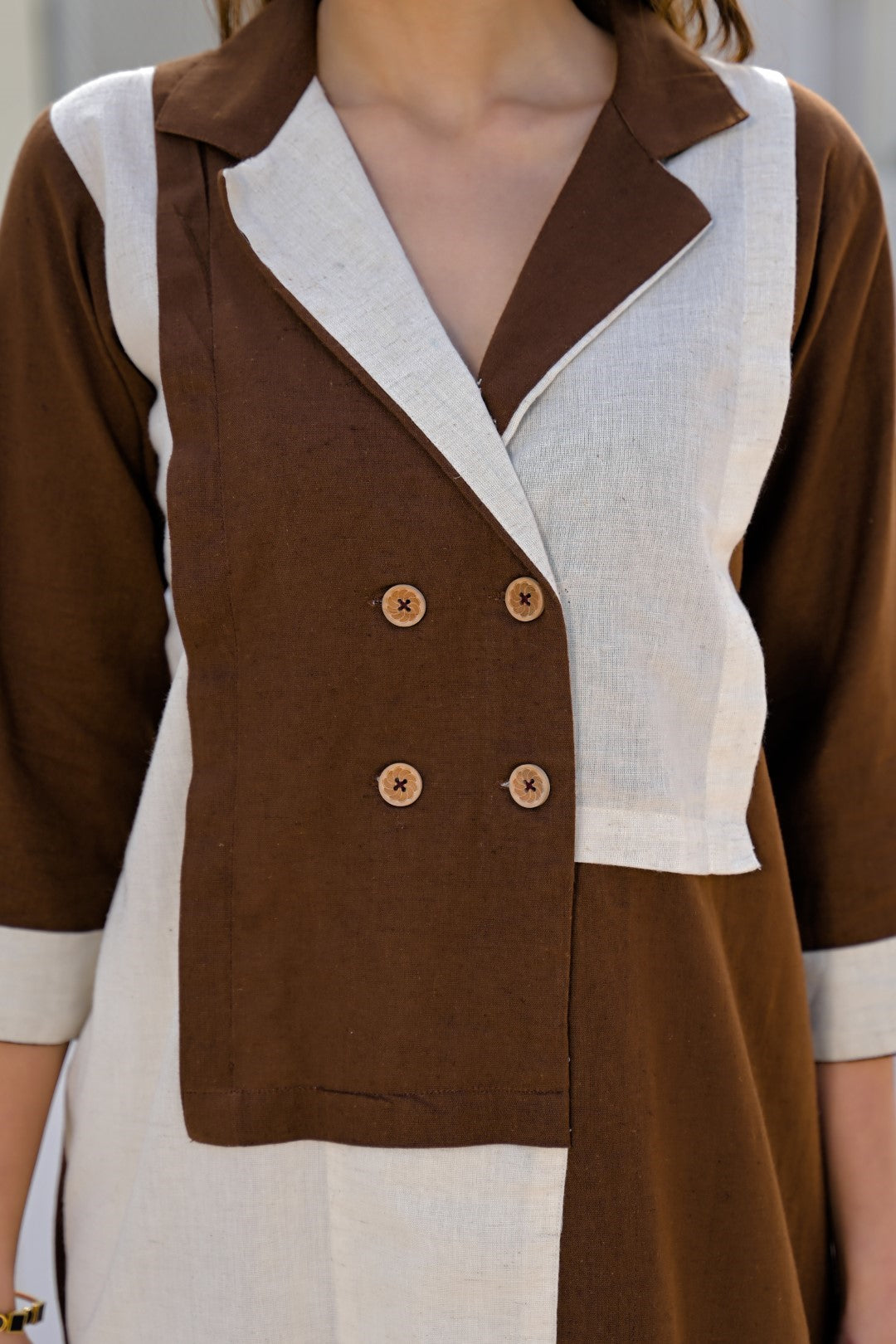 Tatva Coffee Cotton Dress