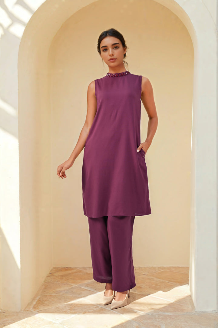 Sharanya Plum Co-ord set