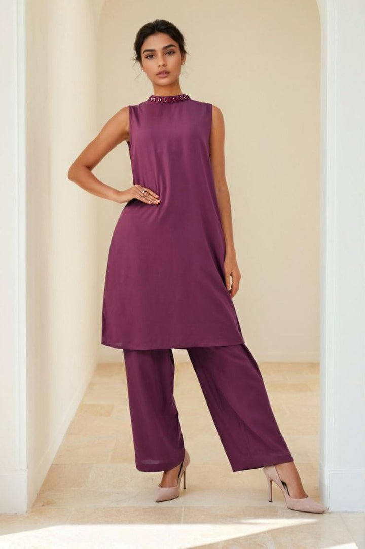 Sharanya Plum Co-ord set