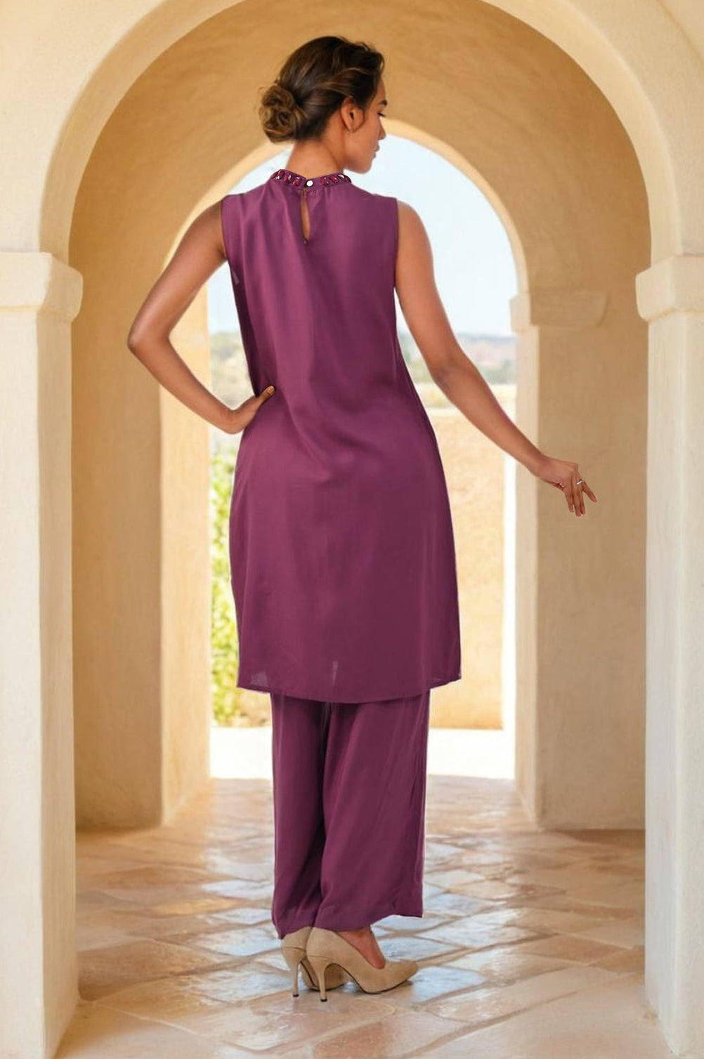 Sharanya Plum Co-ord set