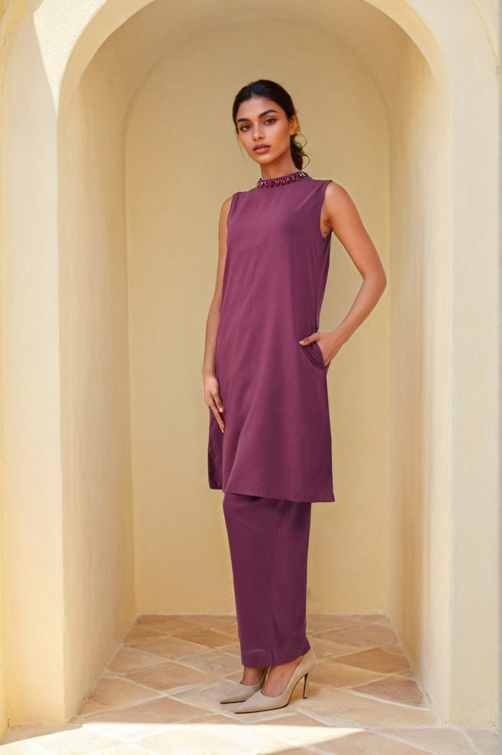 Sharanya Plum Co-ord set