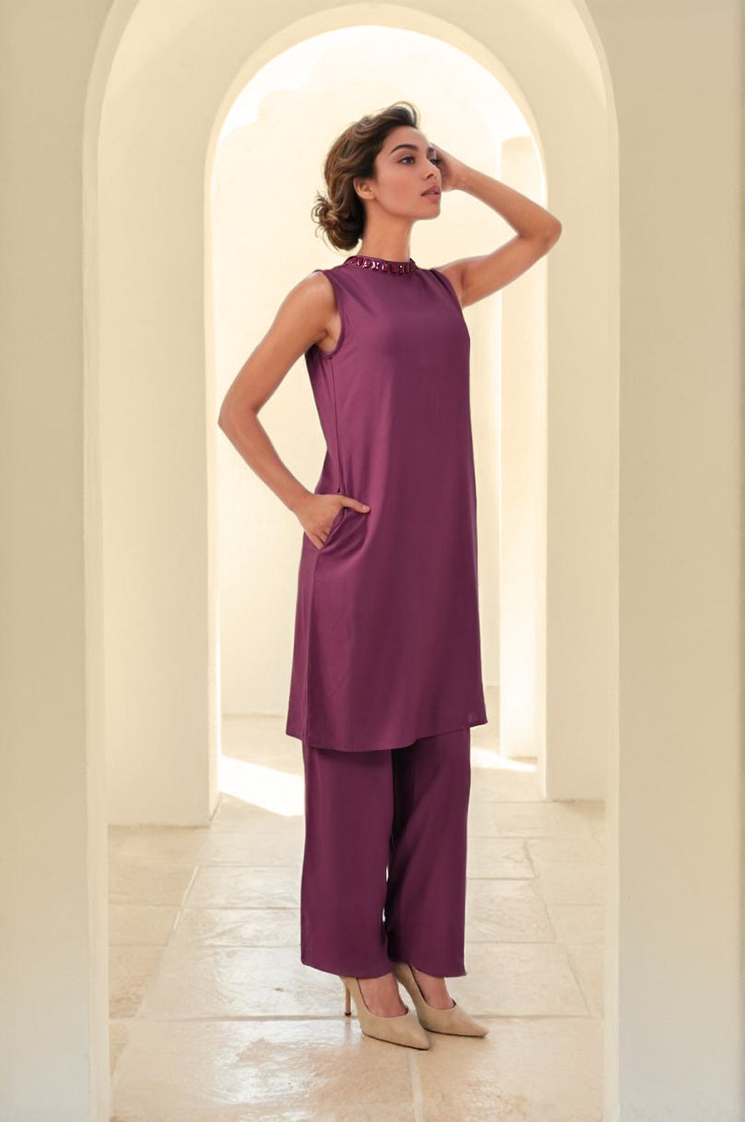 Sharanya Plum Co-ord set